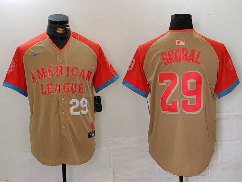 Men Detroit Tigers #29 Skubal Brown All star 2024 Nike MLB Jersey style 6->san diego padres->MLB Jersey